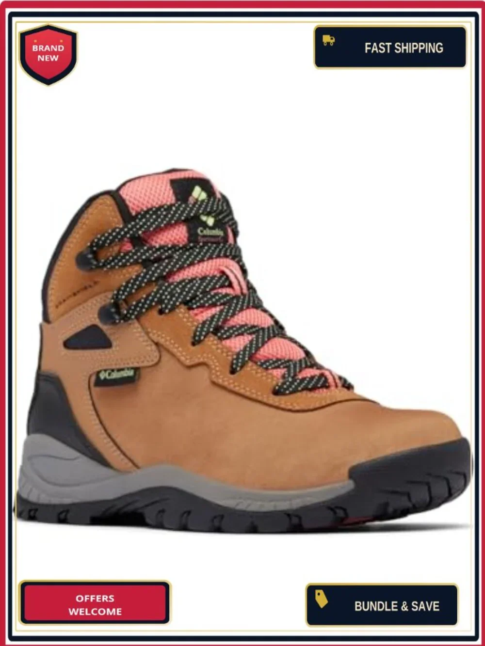 Columbia Newton Ridge Hiking Boots for Women, Water Repellent Suede